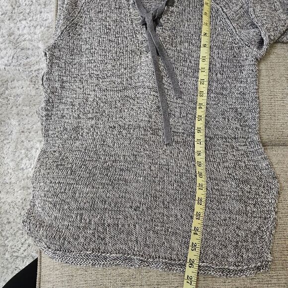 Brochu Walker Womens Linen Lace-Up Long Sleeve Pullover Sweater Gray Size M - Picture 5 of 8
